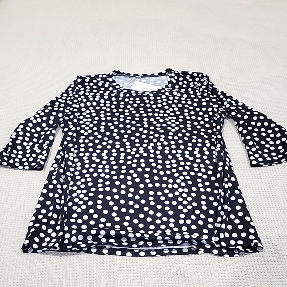 Black and White Dot Top, XL